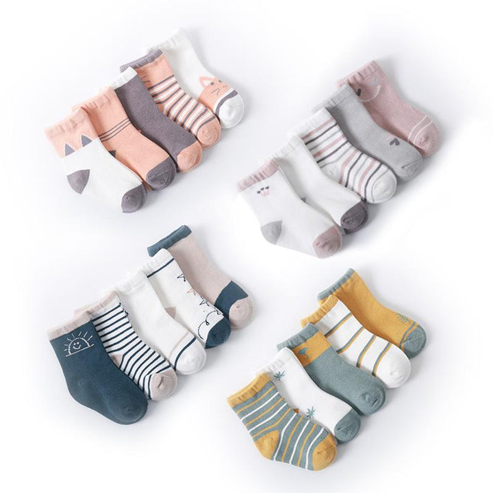 Basic Color Toned Socks [Set of 5] - MomyMall
