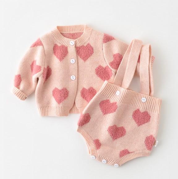 Candy Hearts Baby Knit Set - MomyMall