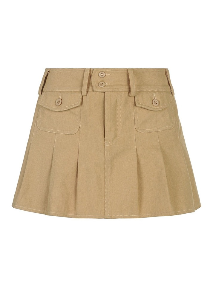 Low Waist Pleated Mini Skirt