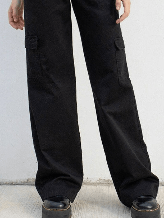 Y2K-Hose mit niedrigem Bund und geradem Bein