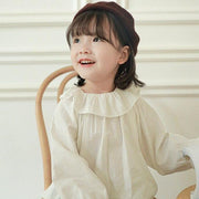 Madeline Ruffled Collar Top - MomyMall White / 12-18 Months