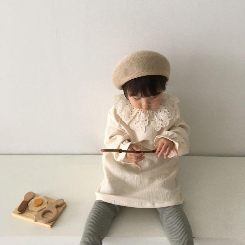 Mary Collar Dress - MomyMall 12-24 Months / Ivory