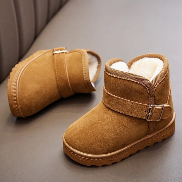 Maya Buckle Basic Plush Winter Boots