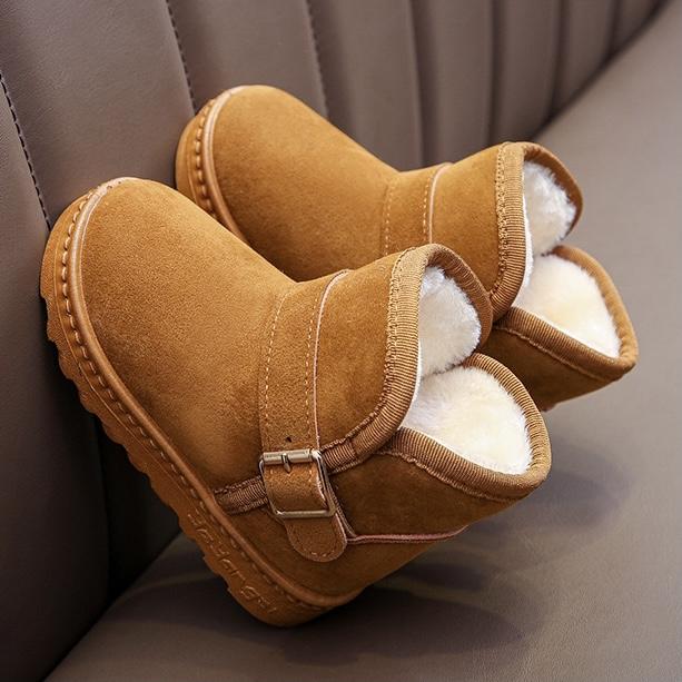 Maya Buckle Basic Plush Winter Boots