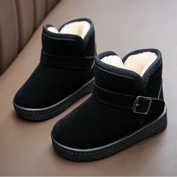 Maya Buckle Basic Plush Winter Boots