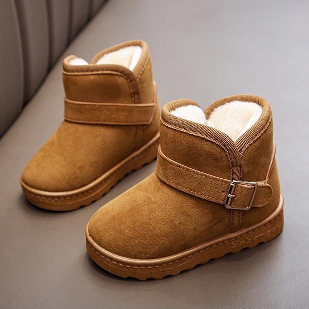 Maya Buckle Basic Plush Winter Boots