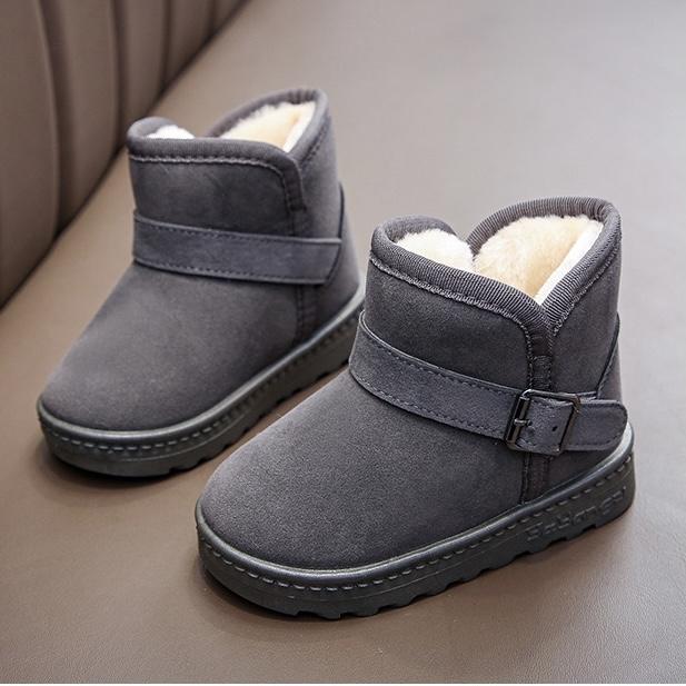 Maya Buckle Basic Plush Winter Boots