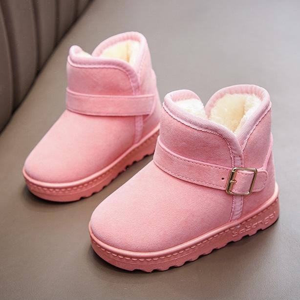 Maya Buckle Basic Plush Winter Boots