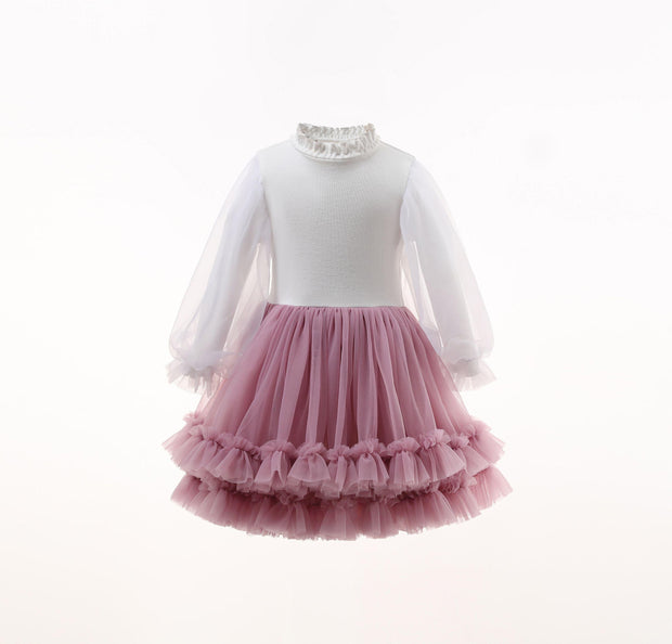 Melisa Long Sleeve Puffy Party Tutu Dress - MomyMall 18-24 Months