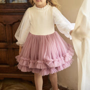 Melisa Long Sleeve Puffy Party Tutu Dress - MomyMall