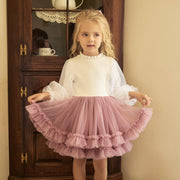 Melisa Long Sleeve Puffy Party Tutu Dress - MomyMall