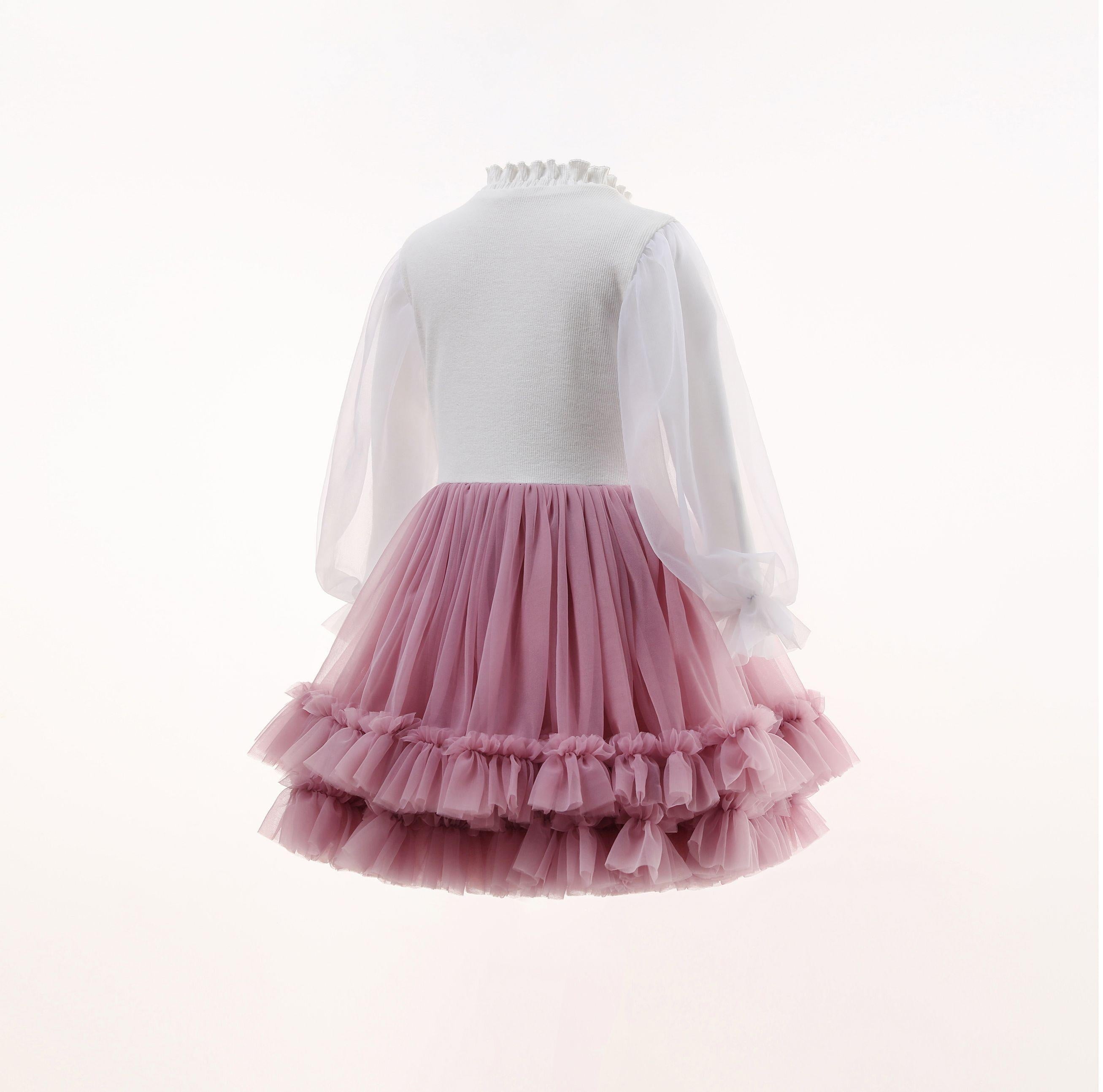 Melisa Long Sleeve Puffy Party Tutu Dress - MomyMall