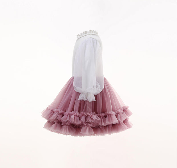 Melisa Long Sleeve Puffy Party Tutu Dress - MomyMall