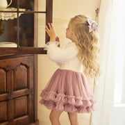 Melisa Long Sleeve Puffy Party Tutu Dress - MomyMall