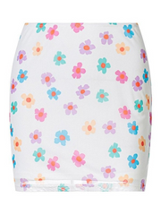 Mesh Floral Print Mini Skirt - MomyMall