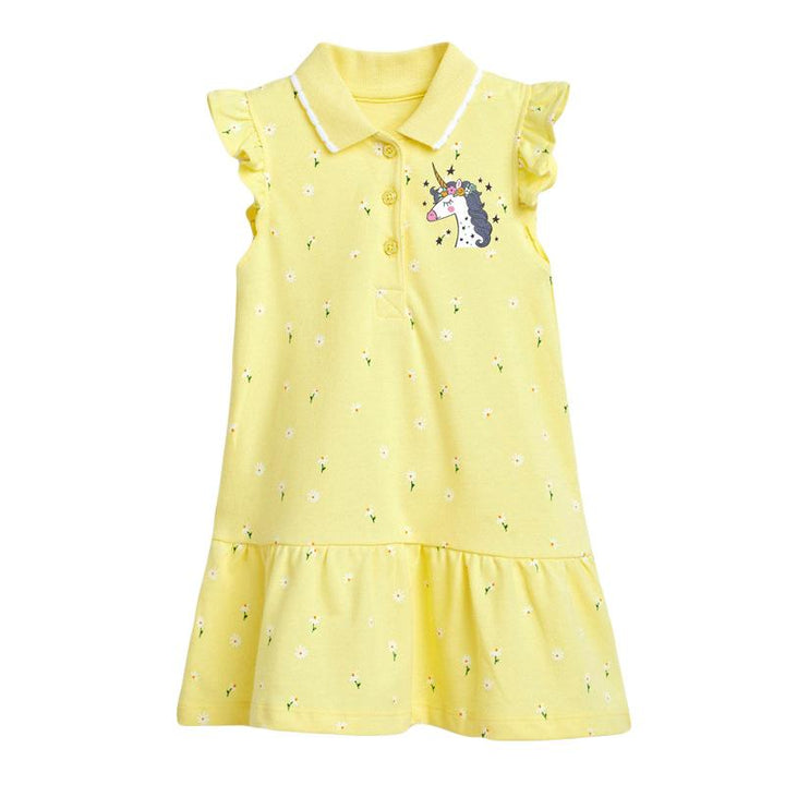 Mini Floral Unicorn Polo Dress - MomyMall 2-3 Years
