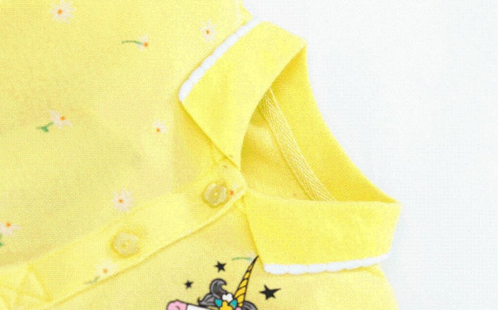Mini Floral Unicorn Polo Dress - MomyMall