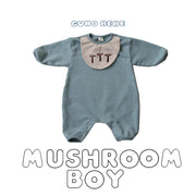 Mushroom Baby Romper - MomyMall 3-6 Months / Blue