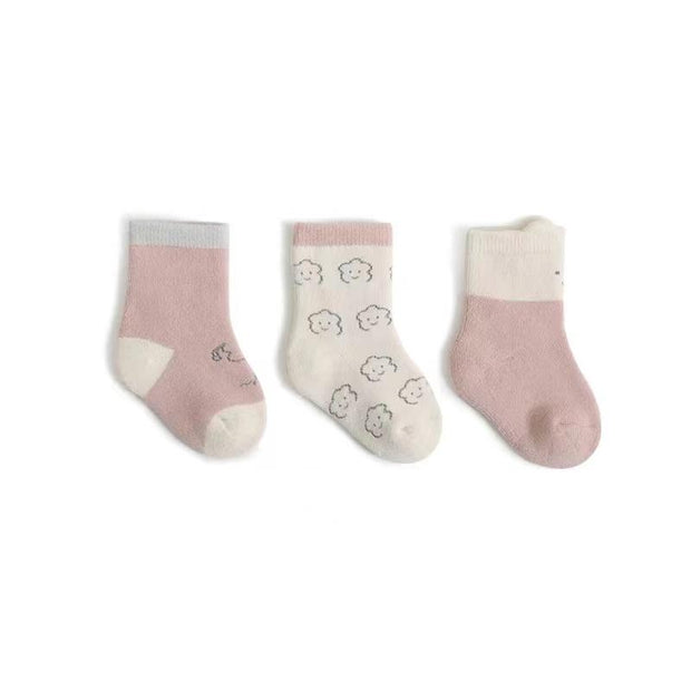 Neva Winter Socks [Set of 3] - MomyMall 0-6 Months / Pink Cloud