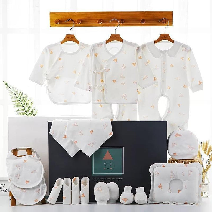 Newborn Baby Cotton Gift Set - MomyMall 18 Pieces / White Pink