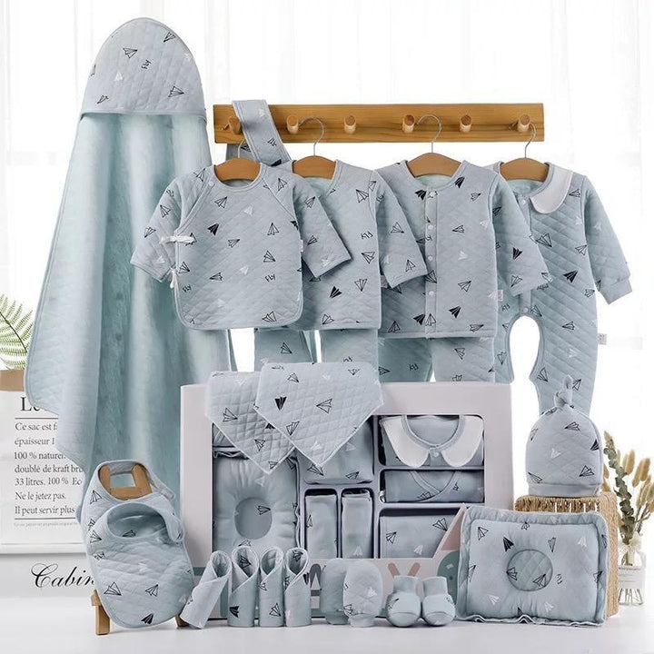 Newborn Baby Cotton Gift Set - MomyMall 22 Pieces / Blue Thick