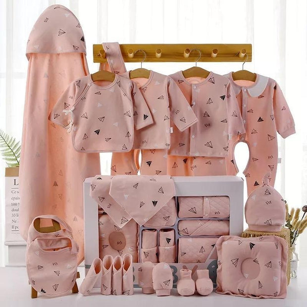 Newborn Baby Cotton Gift Set - MomyMall 22 Pieces / Pink