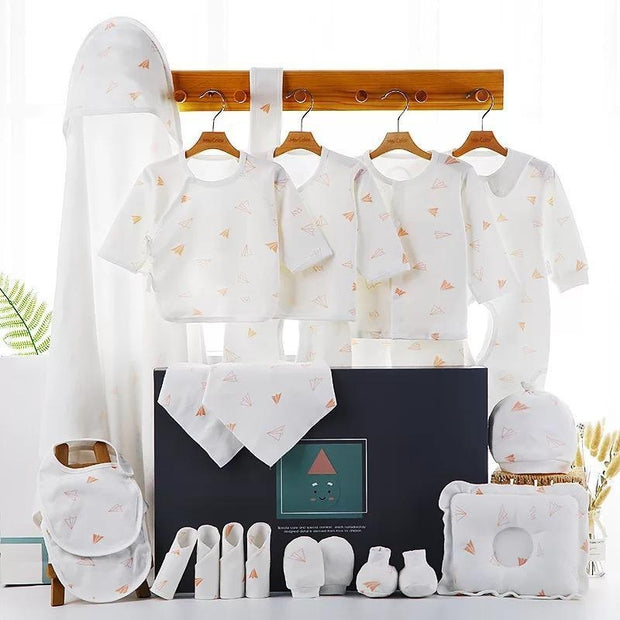 Newborn Baby Cotton Gift Set - MomyMall 22 Pieces / White Pink