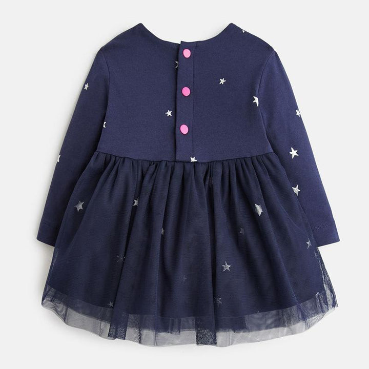 Olive Starry Night Long Sleeve Tulle Dress