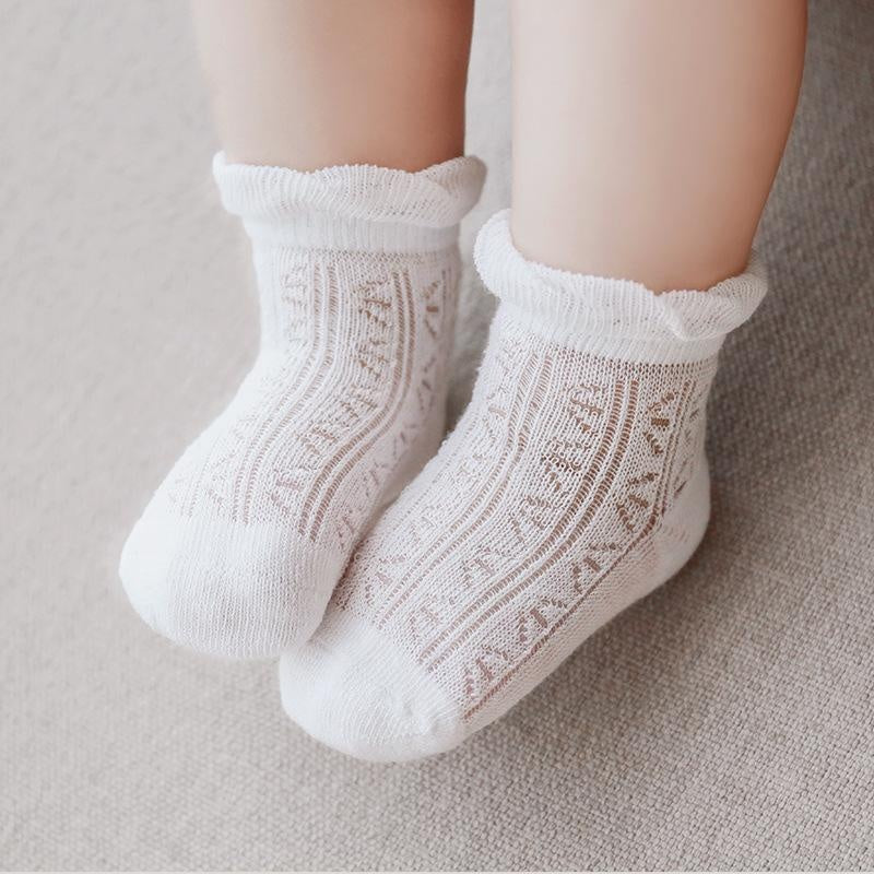 Nina Ruffle Mesh Summer Socks [Set of 4]