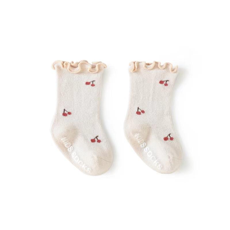 Nita Floral Baby Socks - MomyMall 0-6 Months / Beige