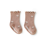 Nita Floral Baby Socks - MomyMall 0-6 Months / Brown