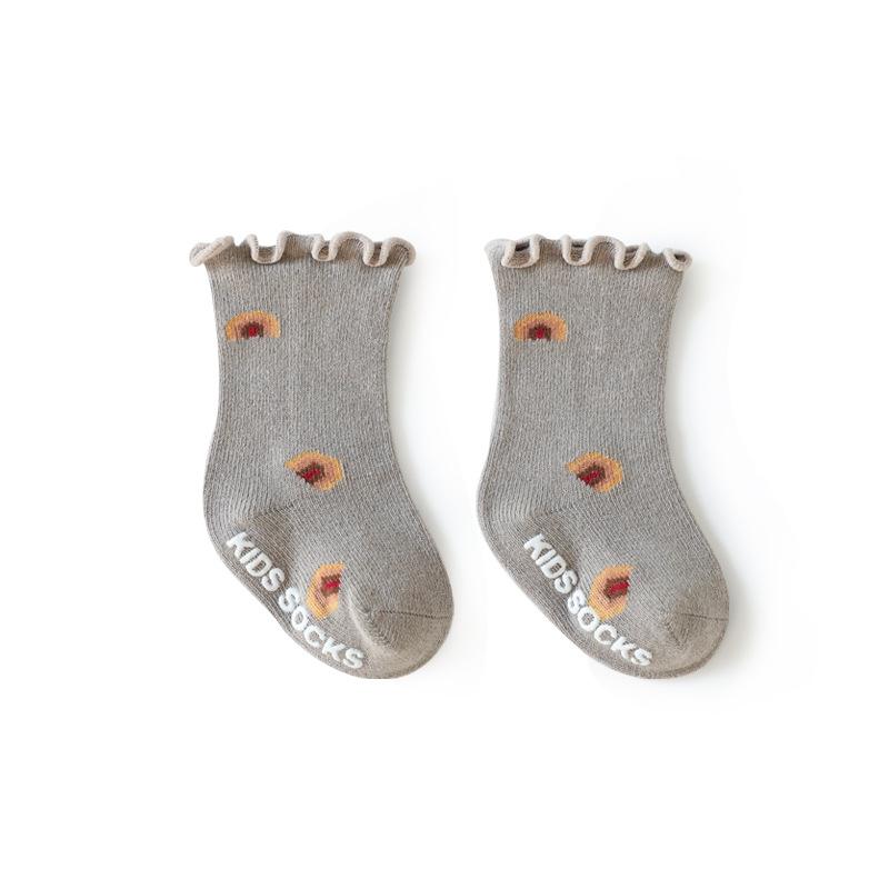 Nita Floral Baby Socks - MomyMall 0-6 Months / Grey