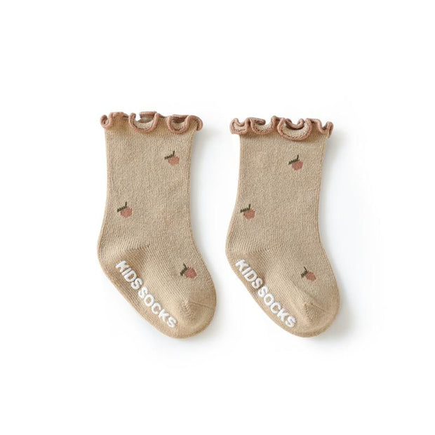 Nita Floral Baby Socks - MomyMall 0-6 Months / Khaki