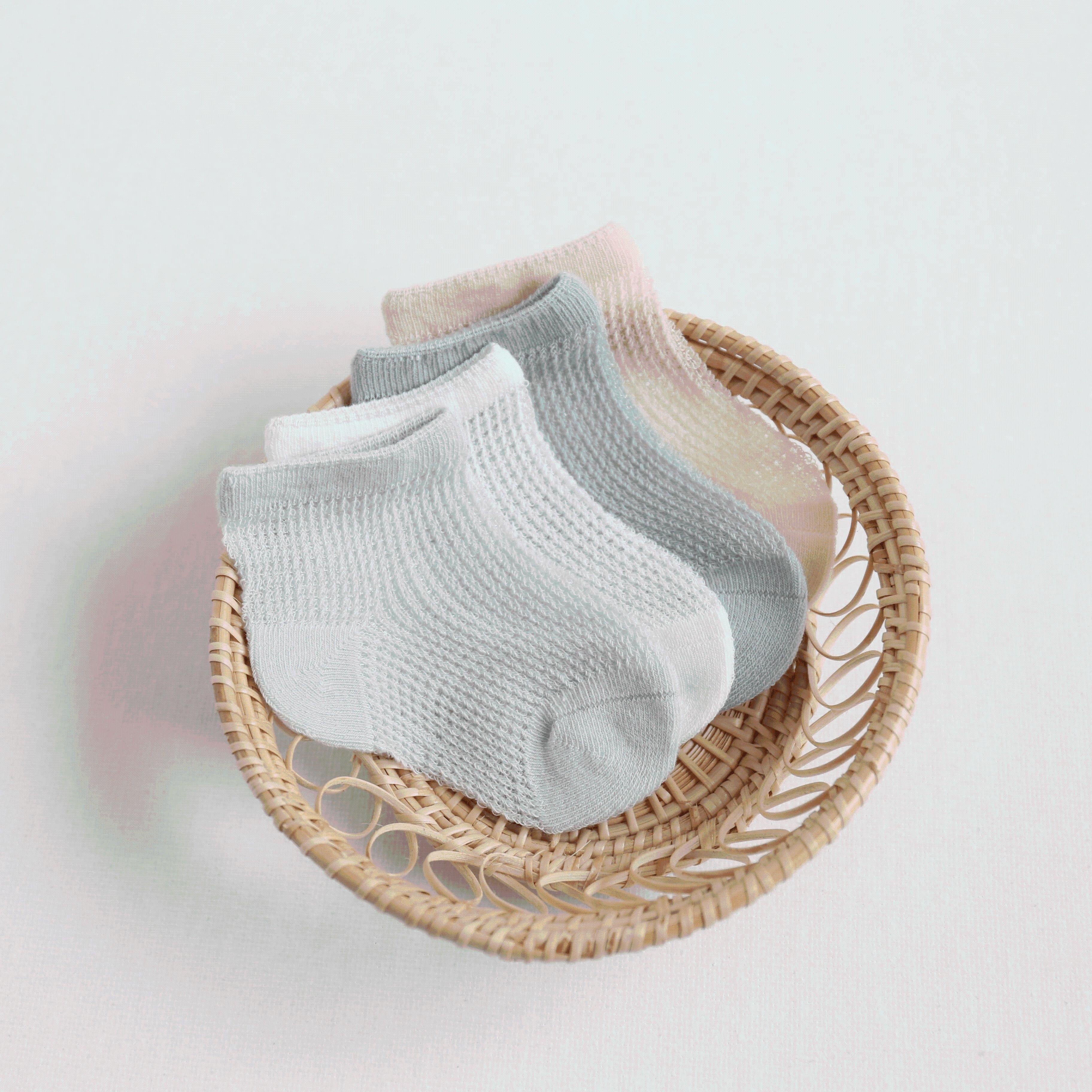 Noel Basic Mesh Summer Socks [Set of 4] - MomyMall