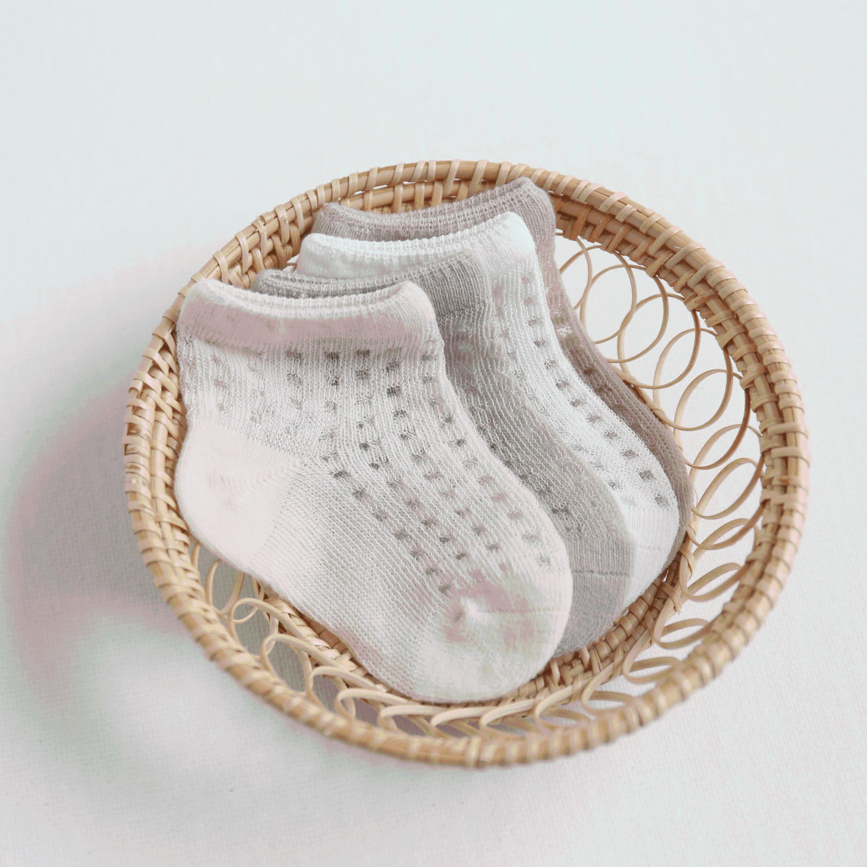 Noel Basic Mesh Summer Socks [Set of 4] - MomyMall