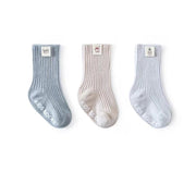 Nunu Tiny Tag Non-Slip Socks [Set of 3] - MomyMall 0-6 Months / Blue