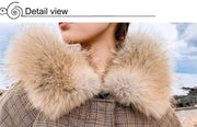 Padded Down Coat - Plus Size - Faux Fur Hood