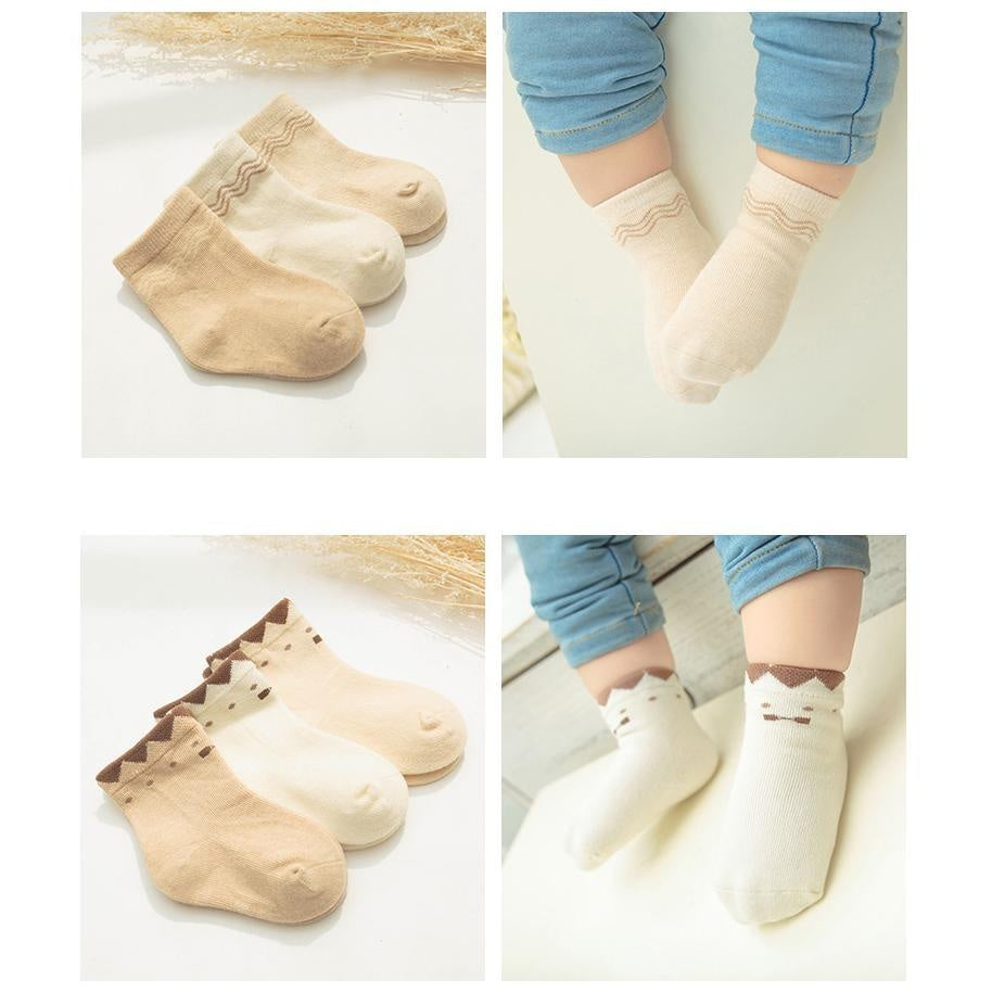 Organic Cotton Basic Socks [Set of 3] - MomyMall