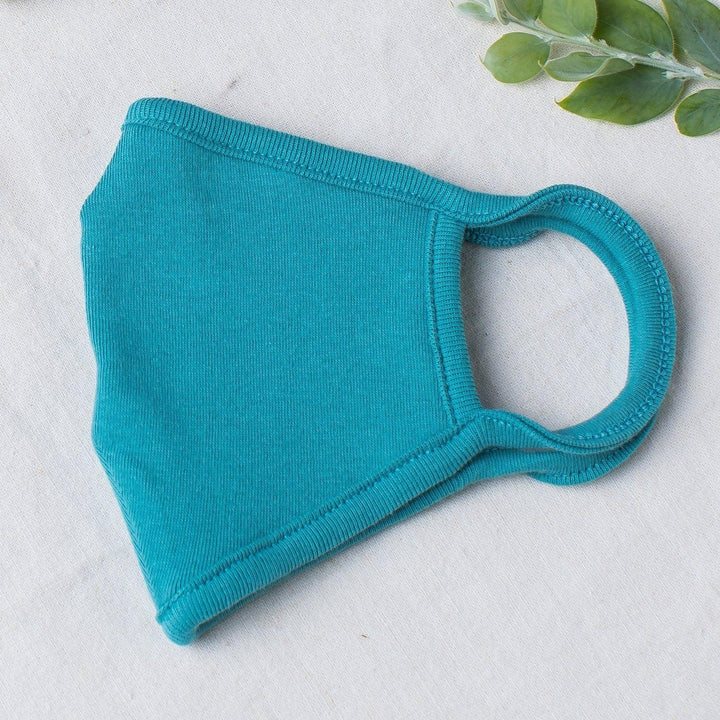 Organic Cotton Reusable Face Mask - MomyMall Adult / LIMITED - Turquoise