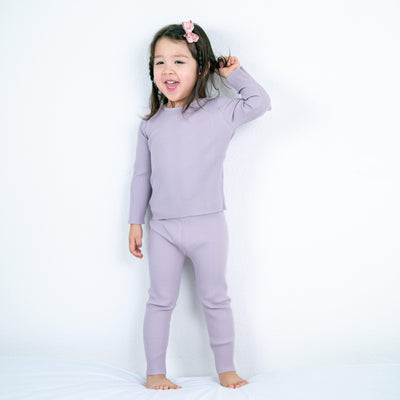 Organic Cotton Ribbed Pajama Set