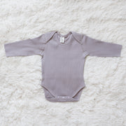 Organic Cotton Ribbed Romper - MomyMall Grey / 0-3 Months