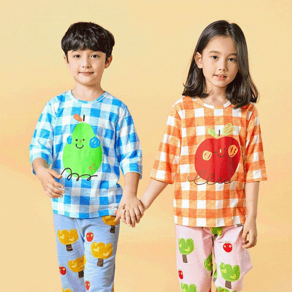 Organic Cotton Smiling Fruits Summer Mid Playset