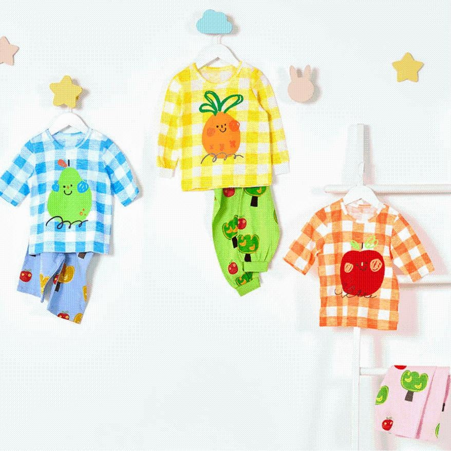 Organic Cotton Smiling Fruits Summer Mid Playset