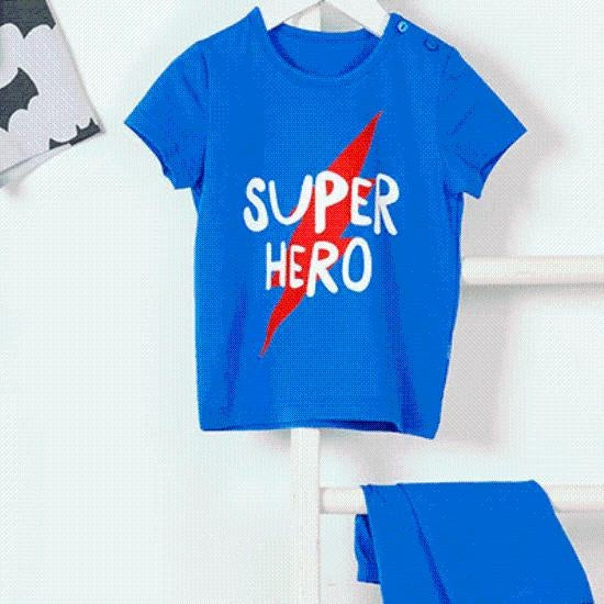 Organic Cotton Super Hero Playset - MomyMall 2-3 Years / Blue