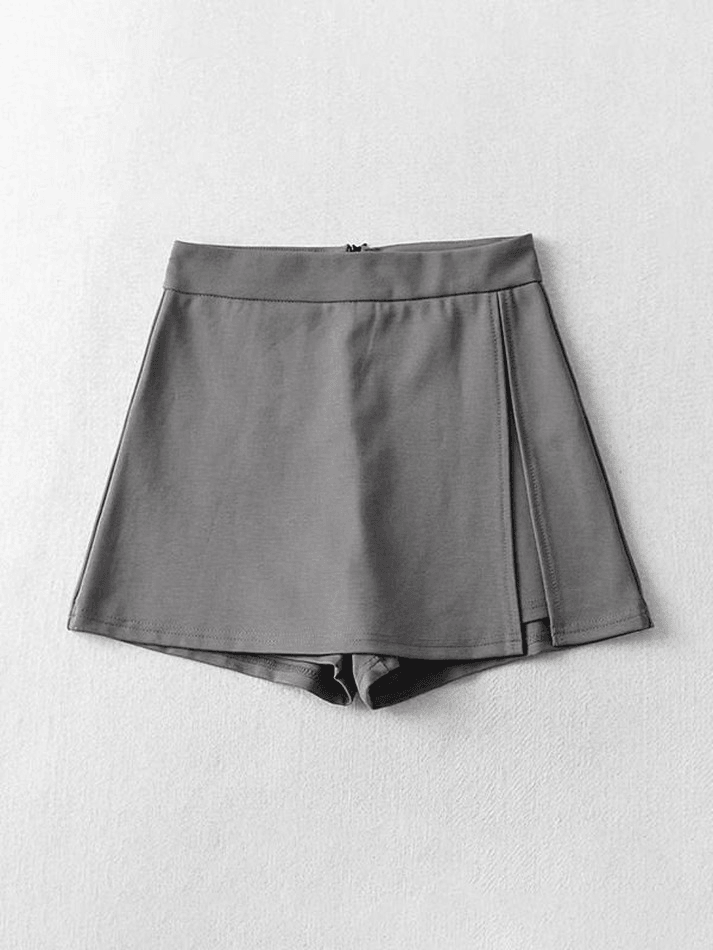 Jupe-short fendue patchwork Y2K