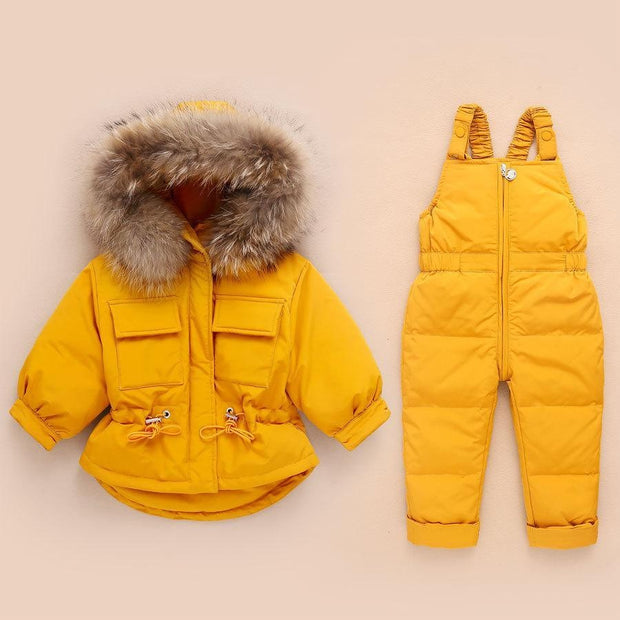 Sally Hooded 2-Piece Snowsuit Set - MomyMall 12-18 Months / Yellow