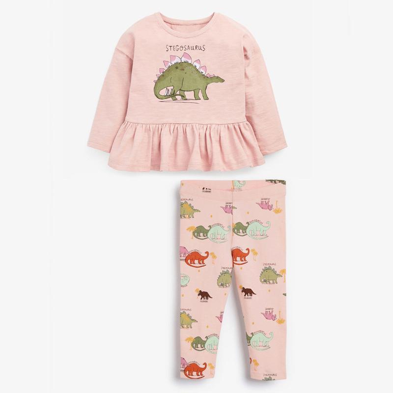 Pastel Stegosaurus Long Sleeve Set - MomyMall 2-3 Years