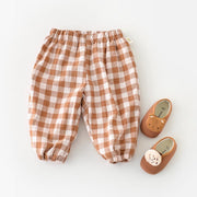 Plaid Bear Plush Baggy Pants - MomyMall Plaid / 6-12 Months