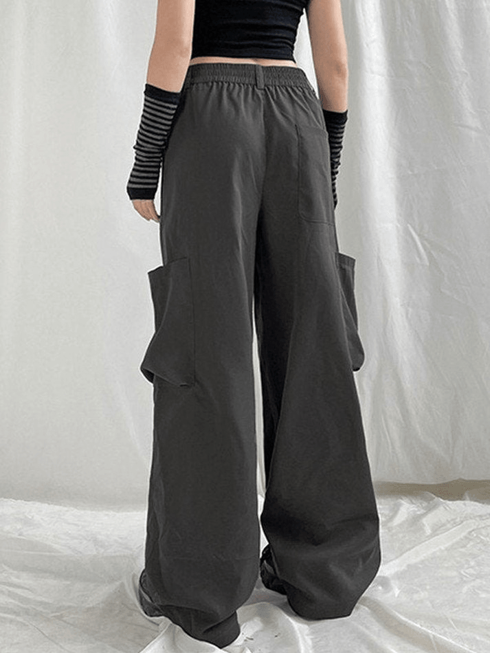 Pocket Baggy Y2K Parachute Cargo Pants - MomyMall