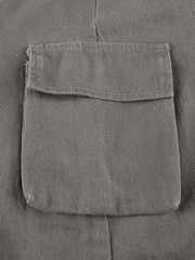 Denim-Cargo-Minirock mit Taschenfalten